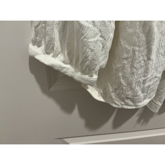 Soft Surroundings Tunic Size 3X White Lined Embroidered Shoulder Cutouts Boho - Picture 4 of 9